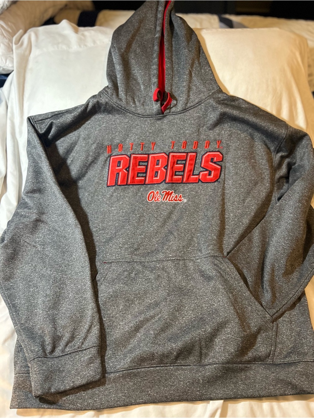 Ole Miss Rebels Gray Hoodie Sweatshirt - Men's